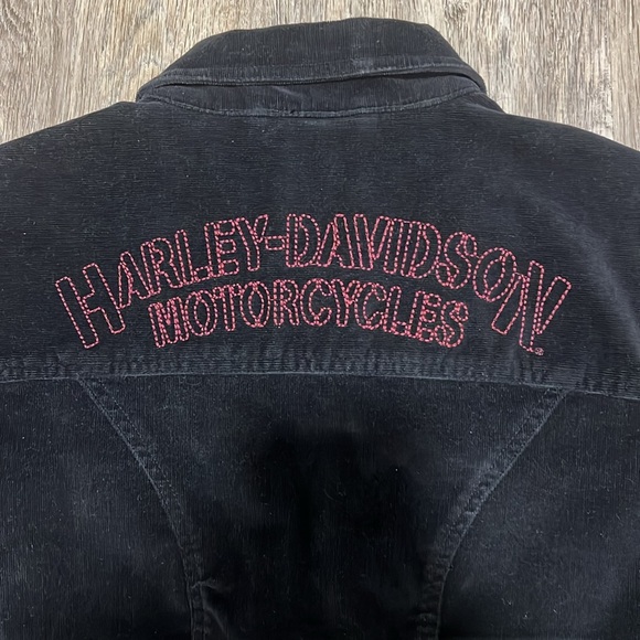Harley Davidson Black Corduroy Jacket - Picture 11 of 15